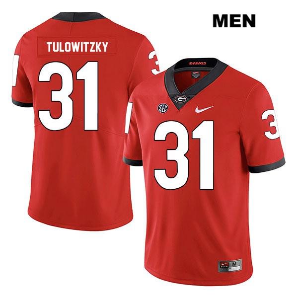 Georgia Bulldogs Men's Reid Tulowitzky #31 NCAA Legend Authentic Red Nike Stitched College Football Jersey OKH3456IF